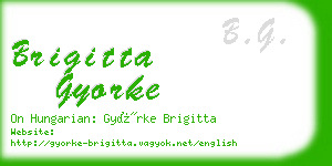 brigitta gyorke business card